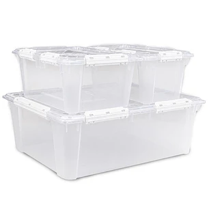 Greenmade Set Cajas Contenedoras Transparentes Tapa 3 Unid