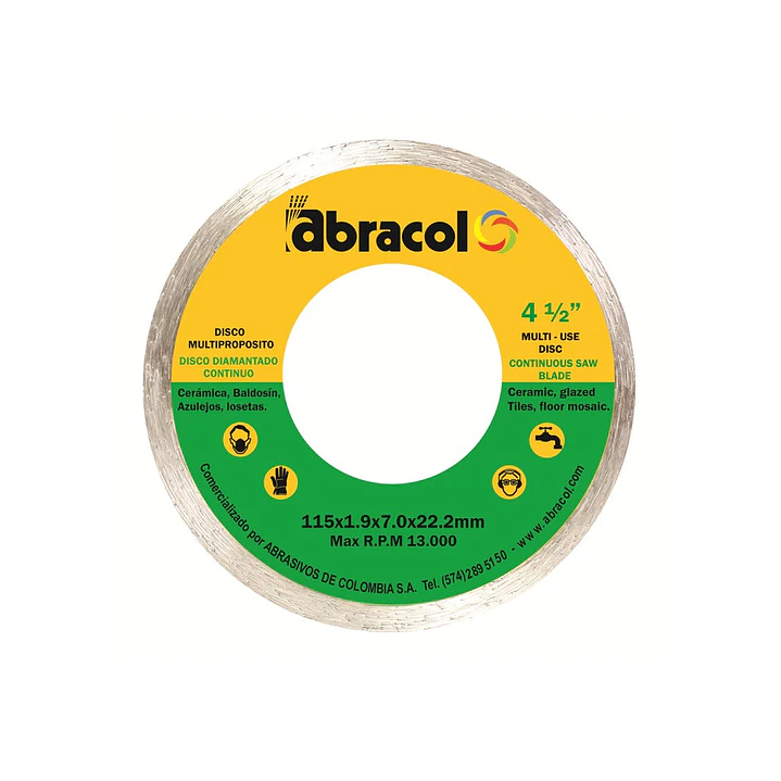 Disco Diamantado Continuo 4 1 2