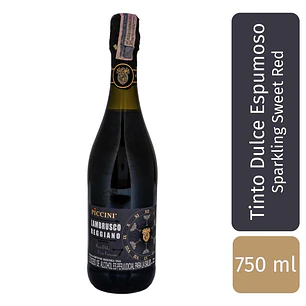 Piccini Vino Lambrusco Reggiano Rojo Espumoso 750 mL