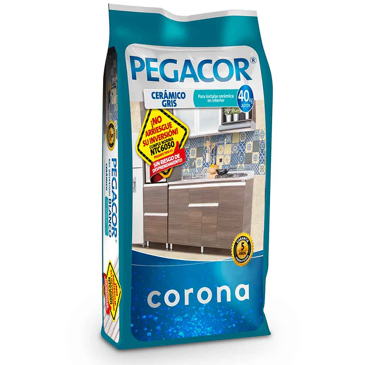 Pegacor cerámico gris Bulto x 40 Kg