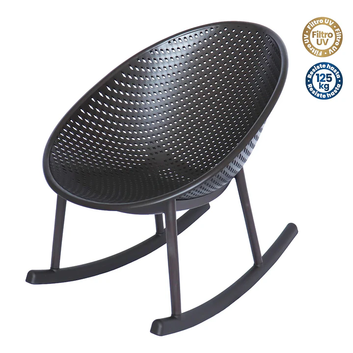 Silla Mecedora OVO Colplast Polipropileno Filtro UV Wengue