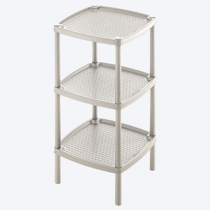 Mesa Multiusos Cuadrada 3 Niveles Taupé