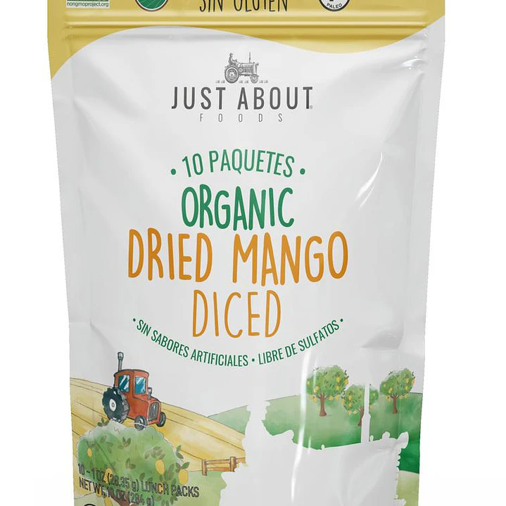 Just About Foods Mango Deshidratado Orgánico 15 Unid 28.35 g