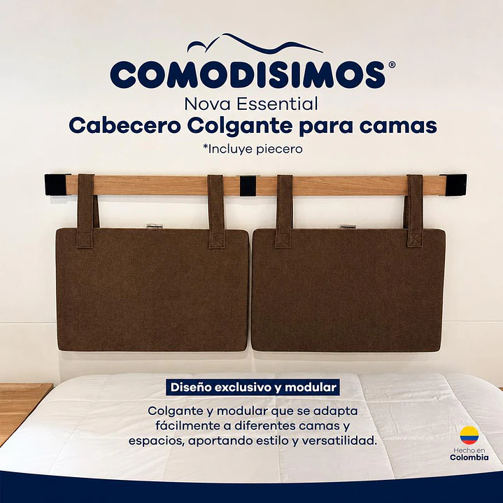 Comodísimos Cabecero Colgante 2 140 x 45 cm x 7 cm + Piecero
