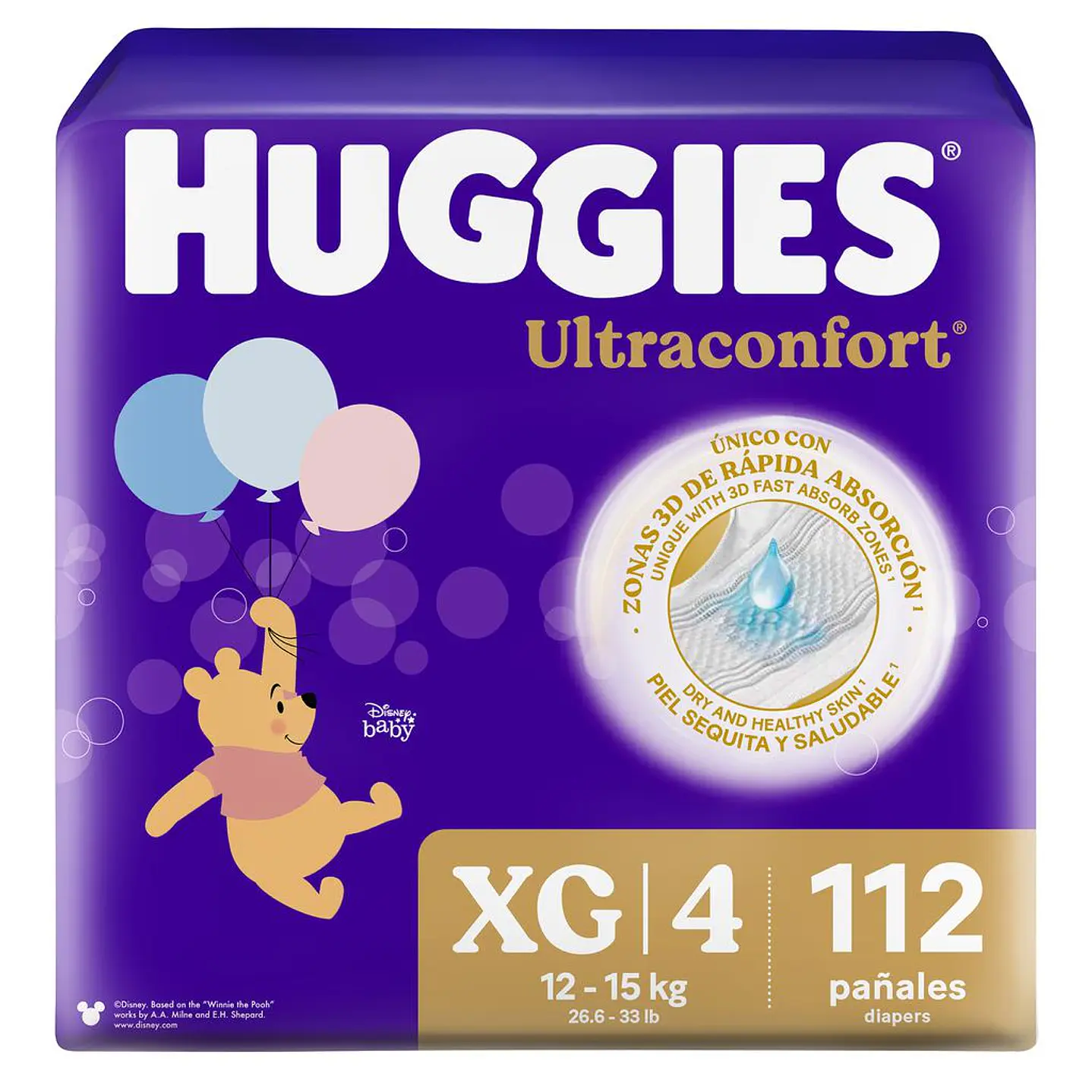 Huggies UltraConfort Pañales Bebé Talla XG 112 Unid