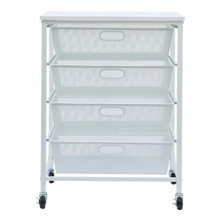 MZG Carrito Organizador con Ruedas Almacenamiento 4 Cajones