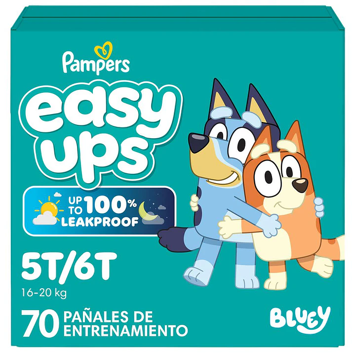 Pampers Pañales de Entrenamiento Easy Ups Talla 5 6 70 Unid