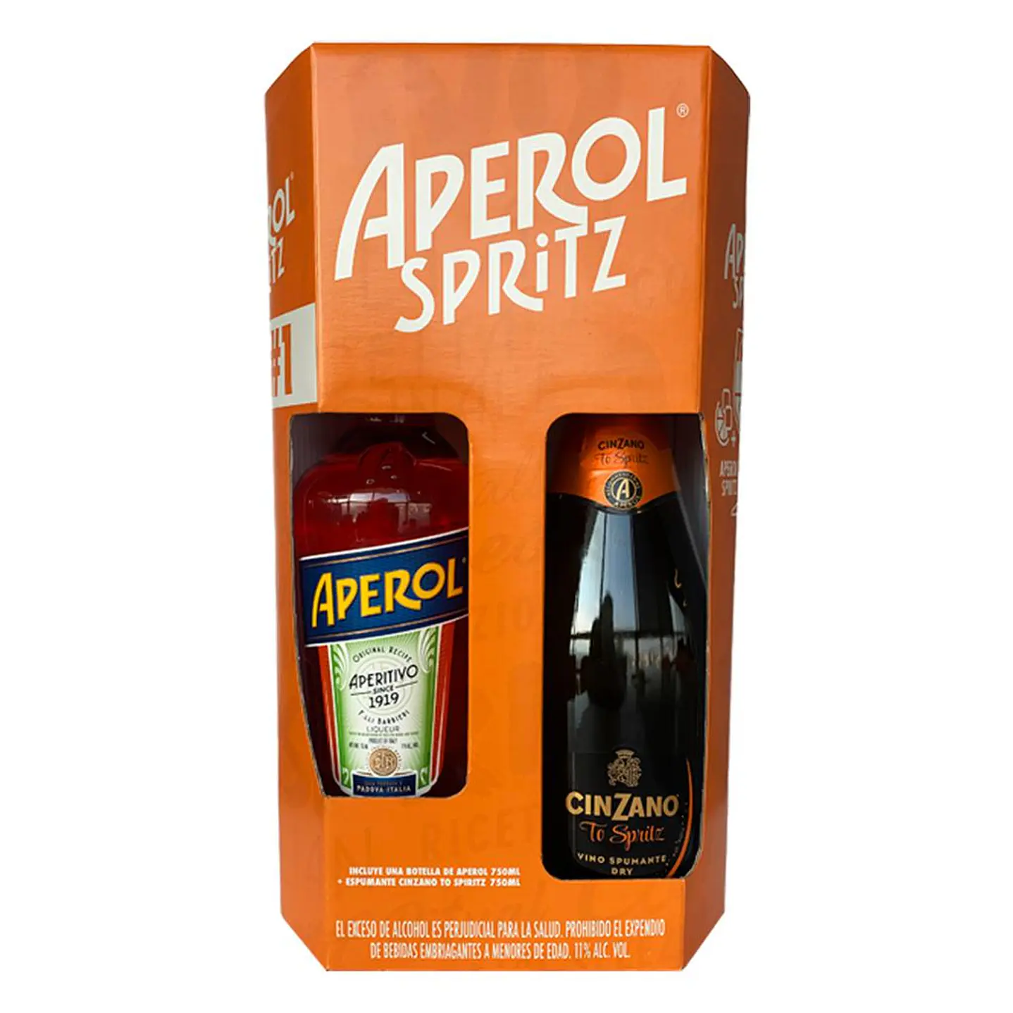 Aperol Aperitivo + Vino Espumoso Cinzano 750 mL