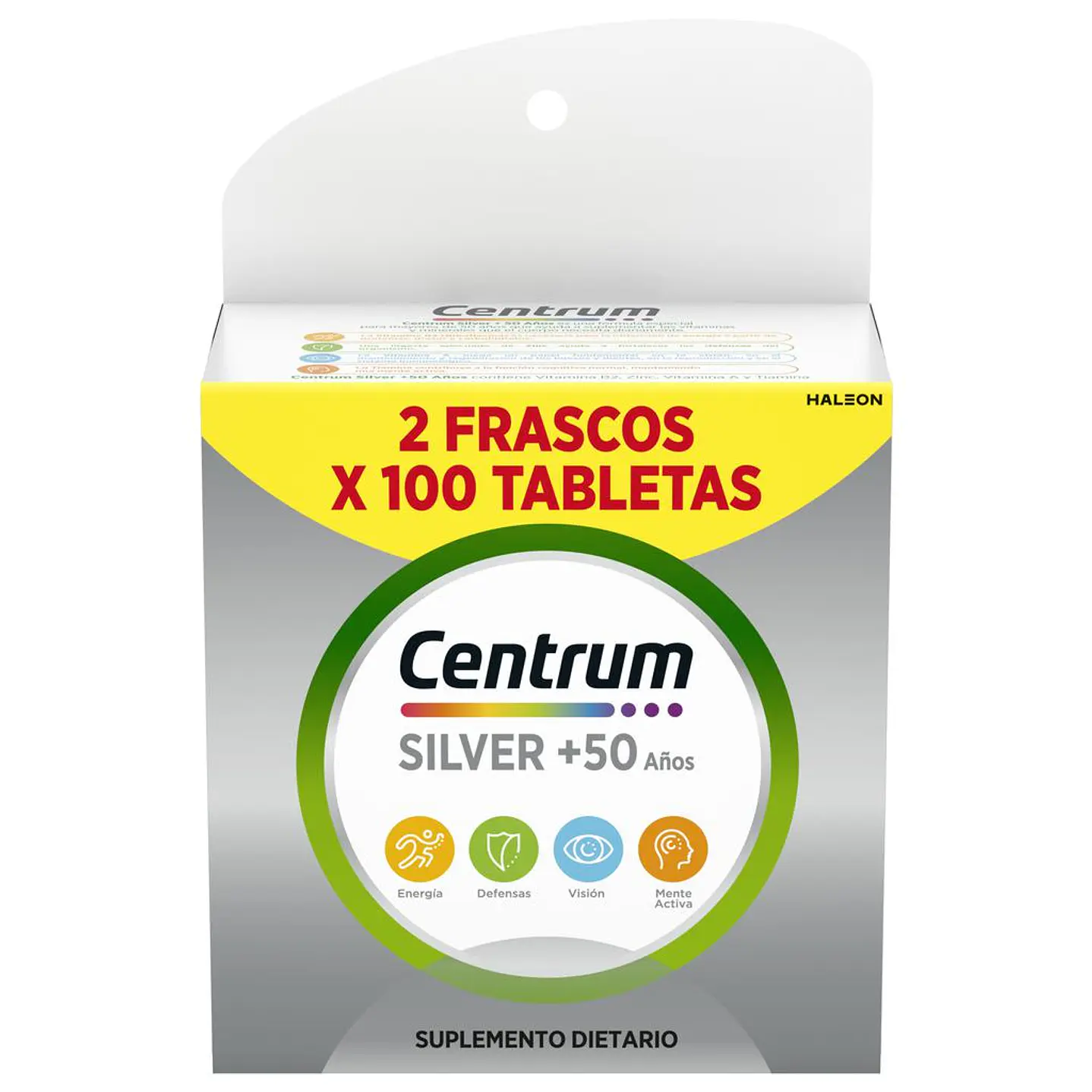 Centrum Silver Suplemento 2 Unid 100 Tabletas