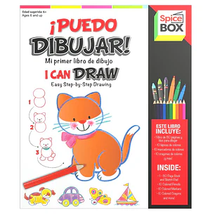 SpiceBOX Kit de Libros para Aprender y Dibujar 37 Pzas