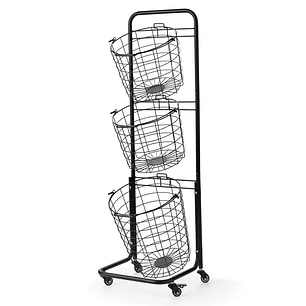 BAUM Carrito Cestas Ruedas Giratorias 3 Niveles