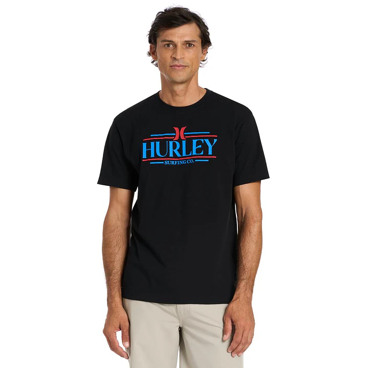 Hurley Camiseta Estampada Manga Corta Hombre