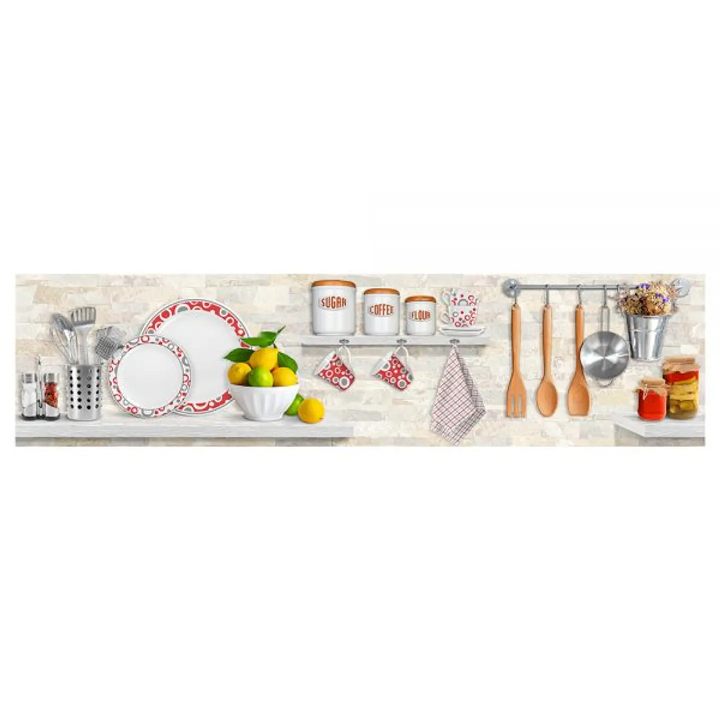 Mural Cazorla 2 Pzas Multicolor Cara Única 30 x 60 Cms