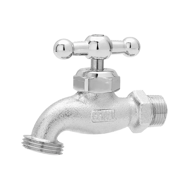 Llave Metálica Jardín Manguera Satinado Liviana Bolsa X 6