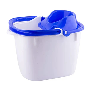 Balde con Escurrido Imusa 14 L Blanco Azul