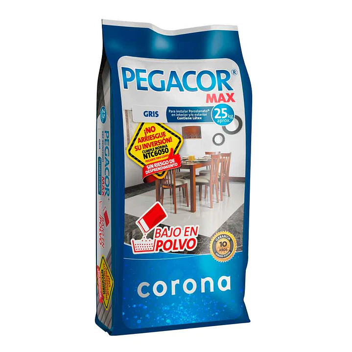 Pegacor Max Gris Bulto X 25 KG