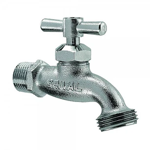 Llave Metálica Jardín Manguera Cromo Satinado Liviana x 6