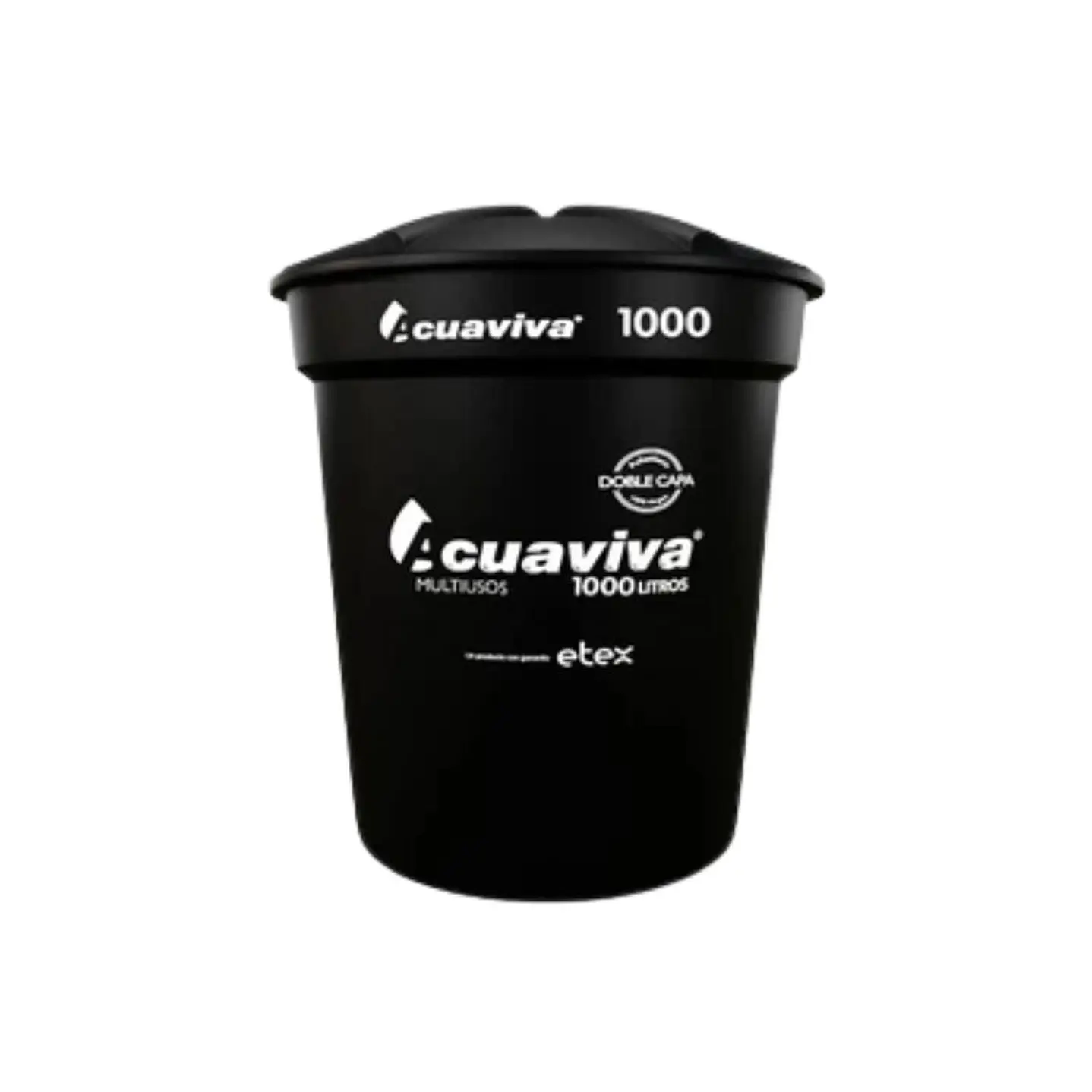 Kit 1000 L Acuaviva Tanque + Tapa + Conexiones Negro