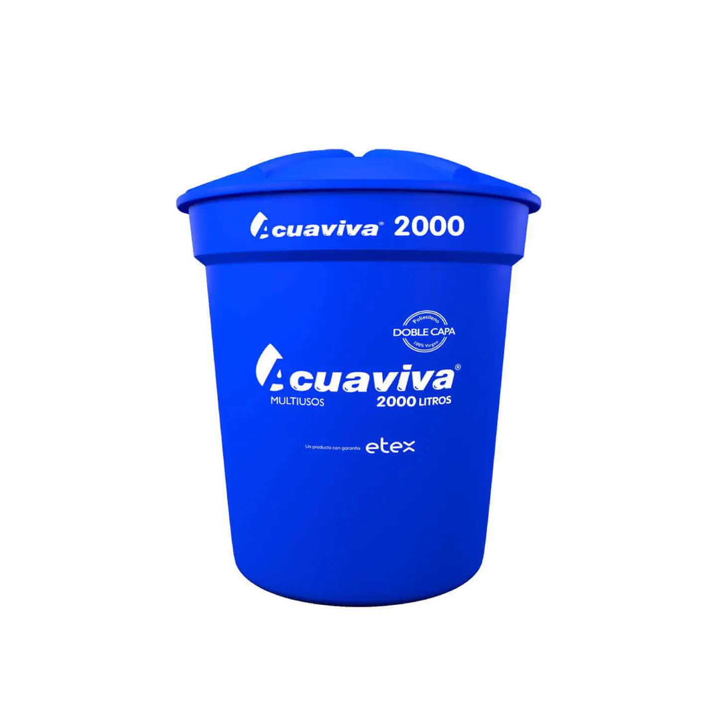 Kit 2000 L Acuaviva Tanques + Tapa + Conexiones Azul