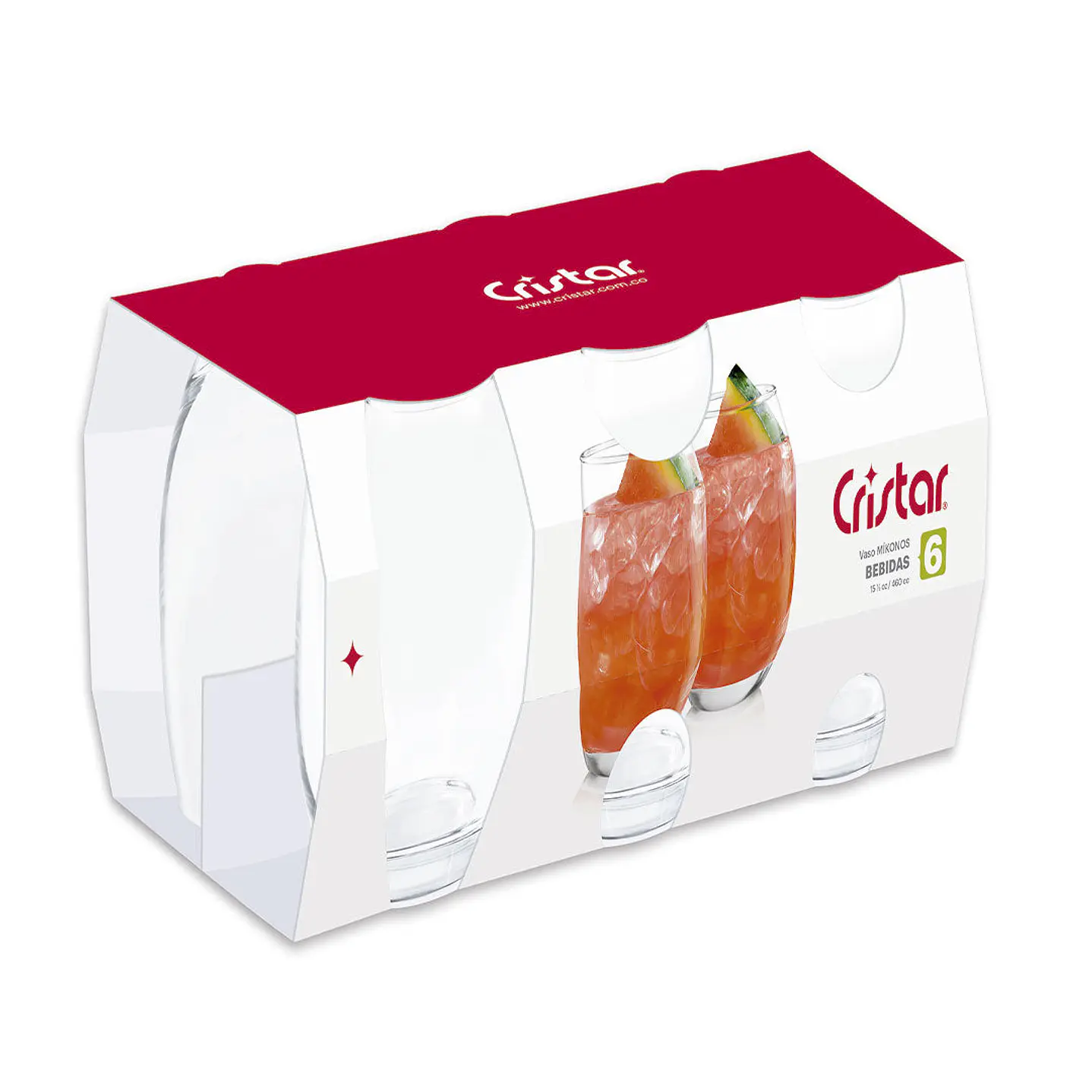 Vaso Mikonos Bebidas 8 Canastilla x 6 Und