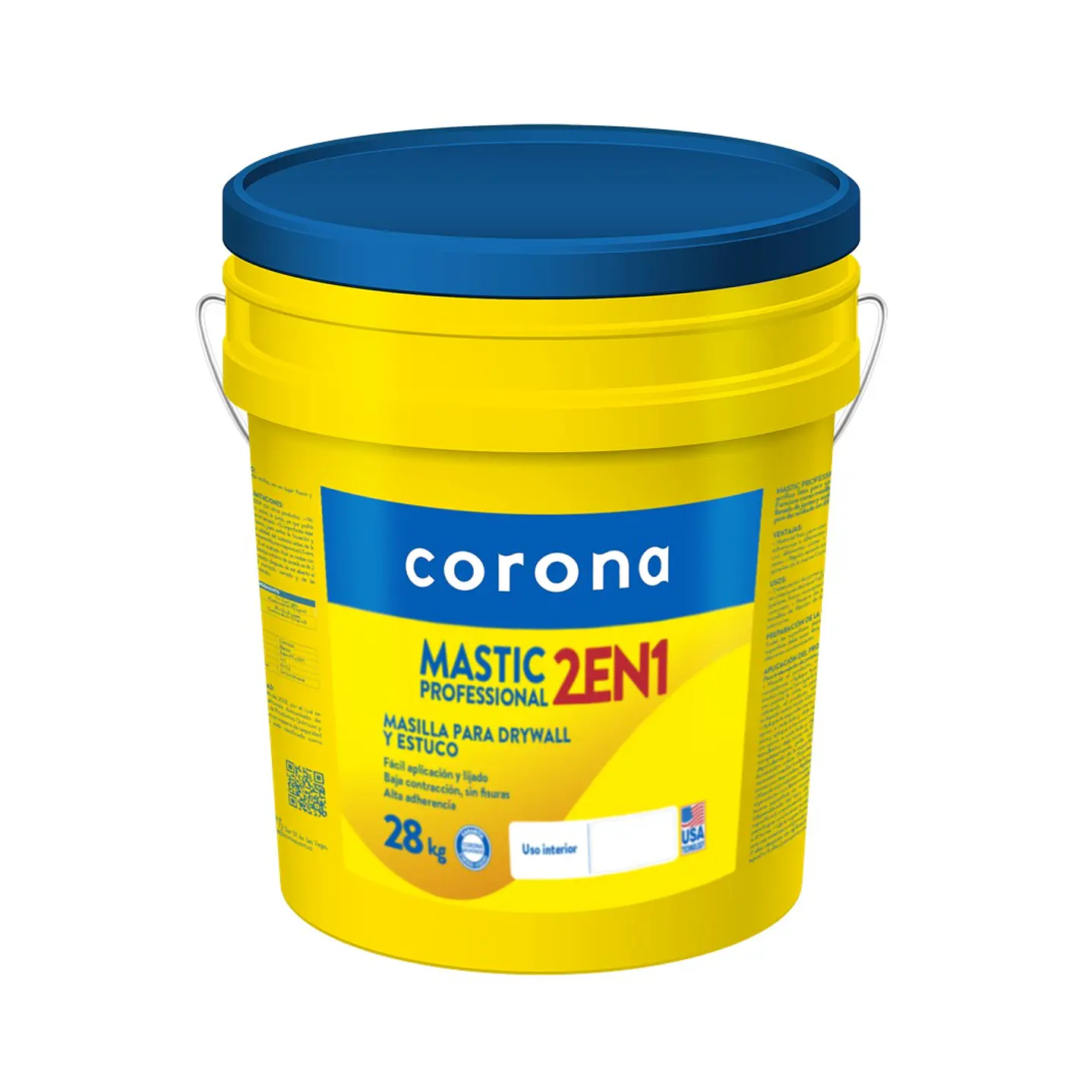 Mastic 2 en 1 Cuñete 28 KG Blanco