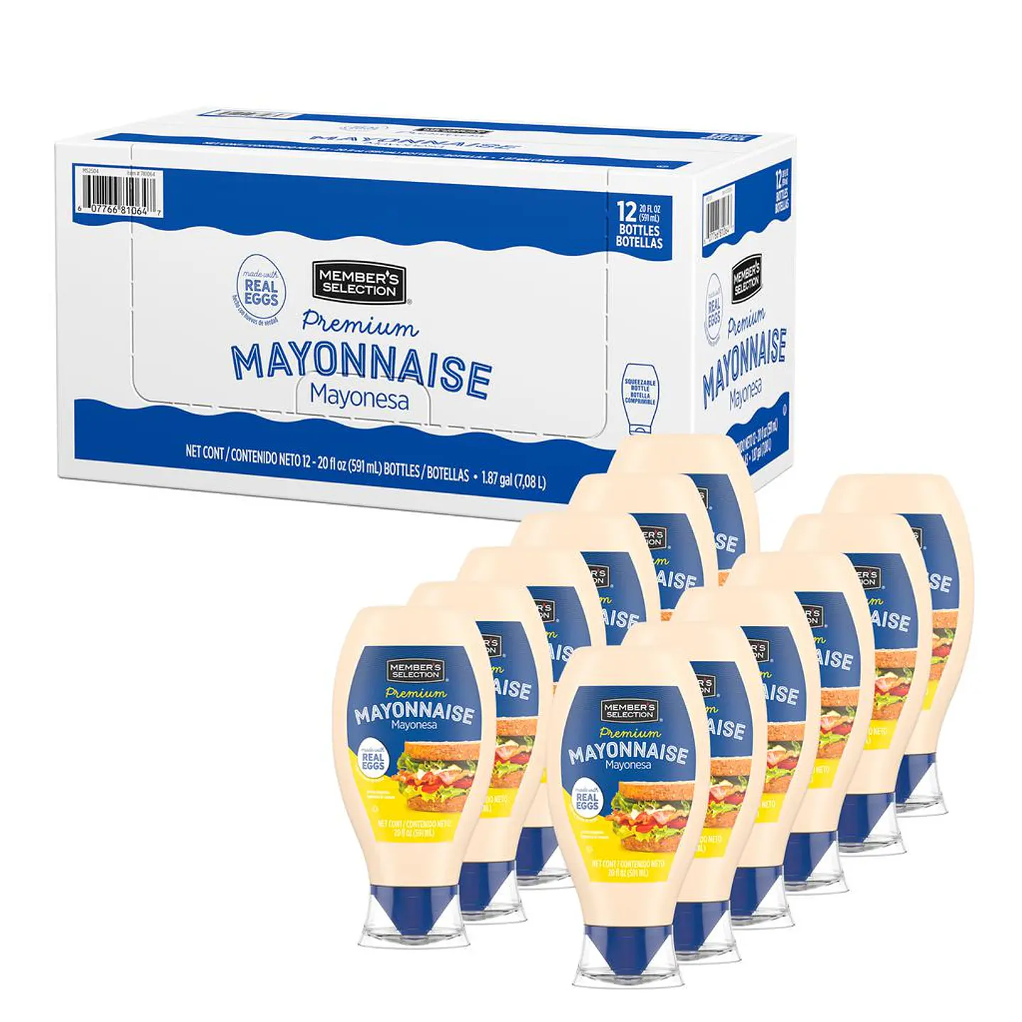 Members Selection Mayonesa 12 Unid 591 mL