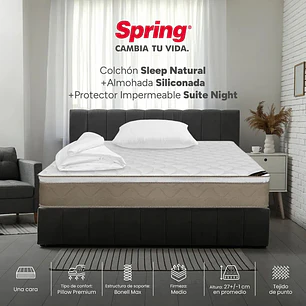 Colchon Sleep de 140 x 190 27 Cm + Almohada + Protector
