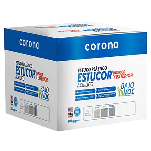 Estucor plástico caja interior exterior x 20 kg