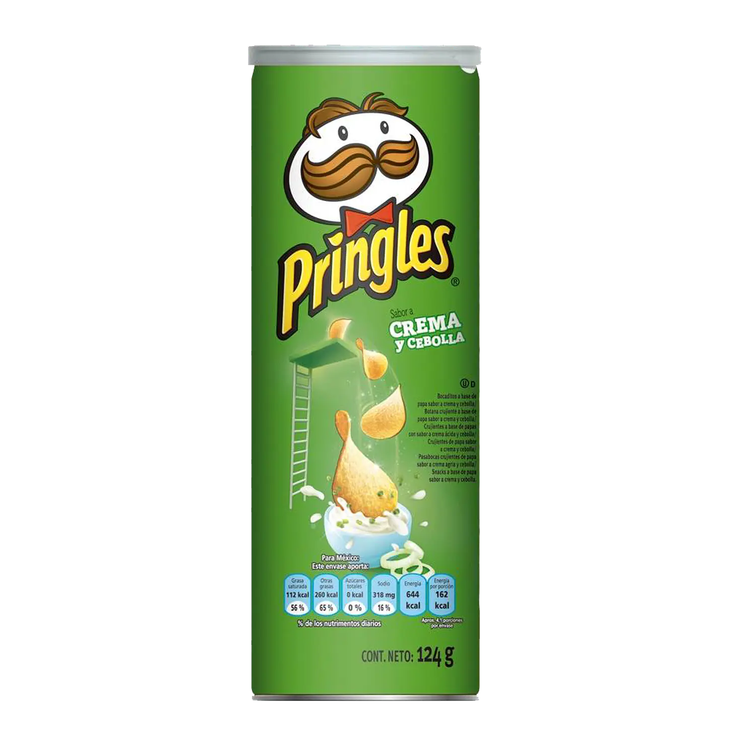 Papas Pringles Crema y Cebolla x 124 g