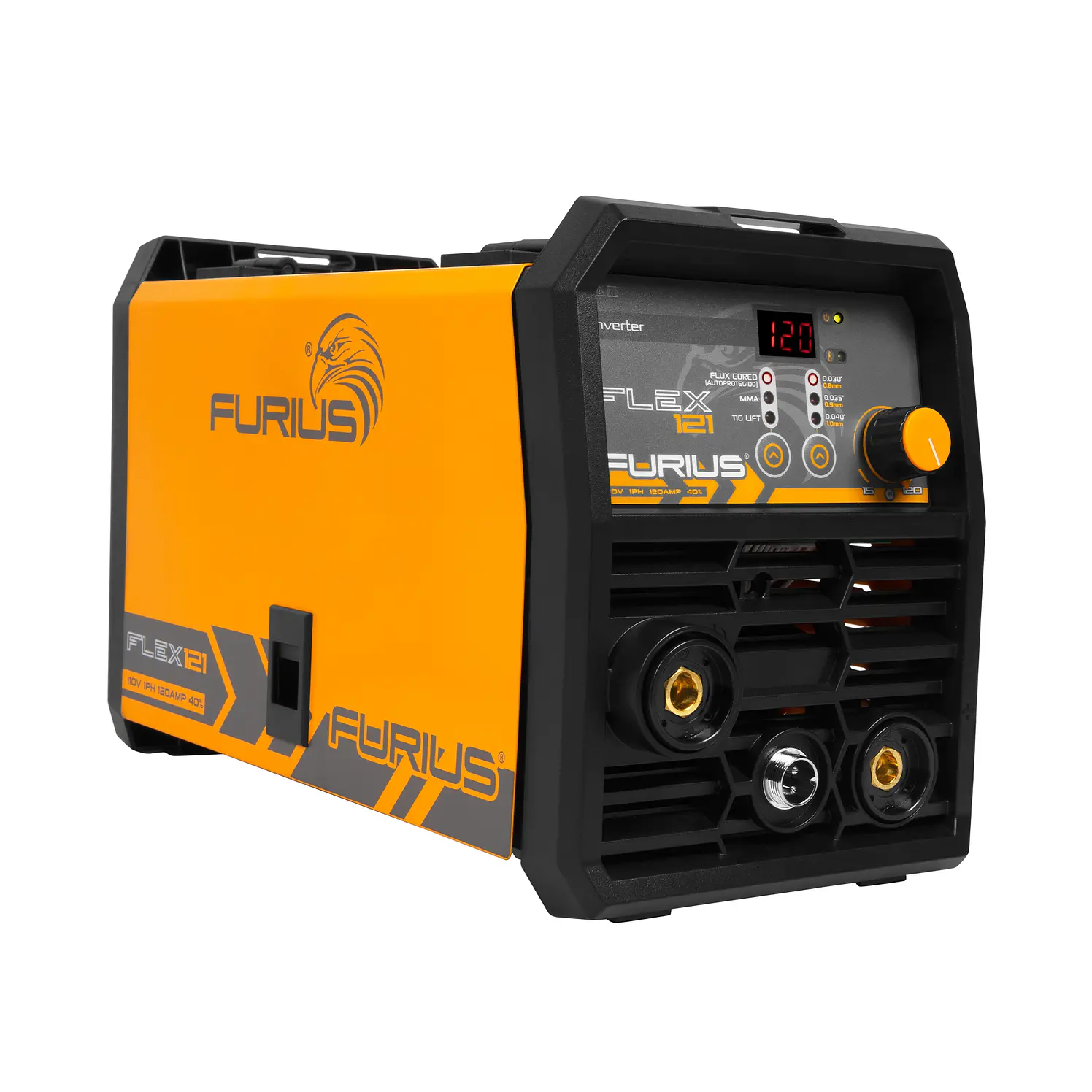 Soldador Inversor Furius Flex121 Flux Core 120 A 110 V 1 kg 14