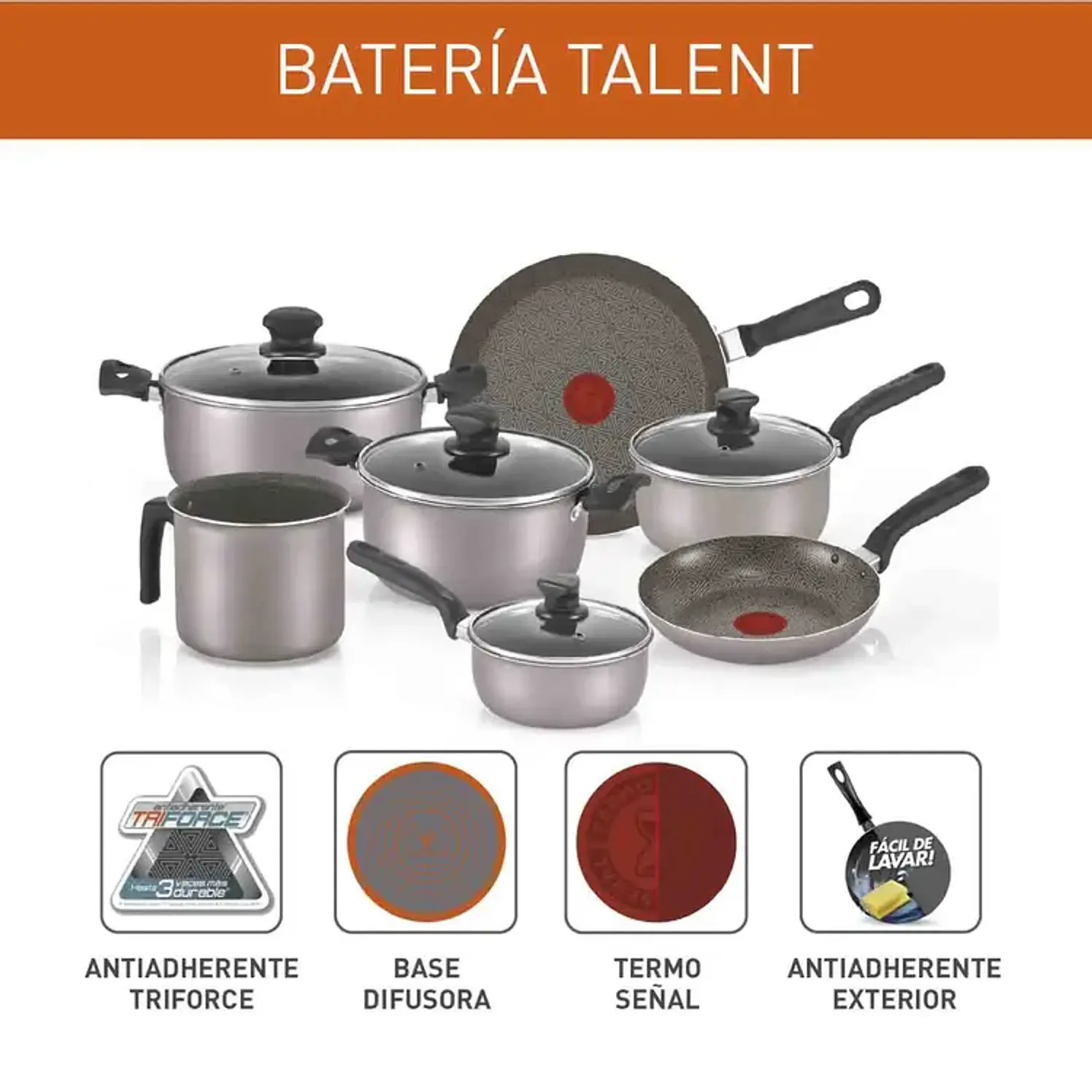 Batería Juego De Ollas Imusa 11 pzas Antiadherente Talent 3