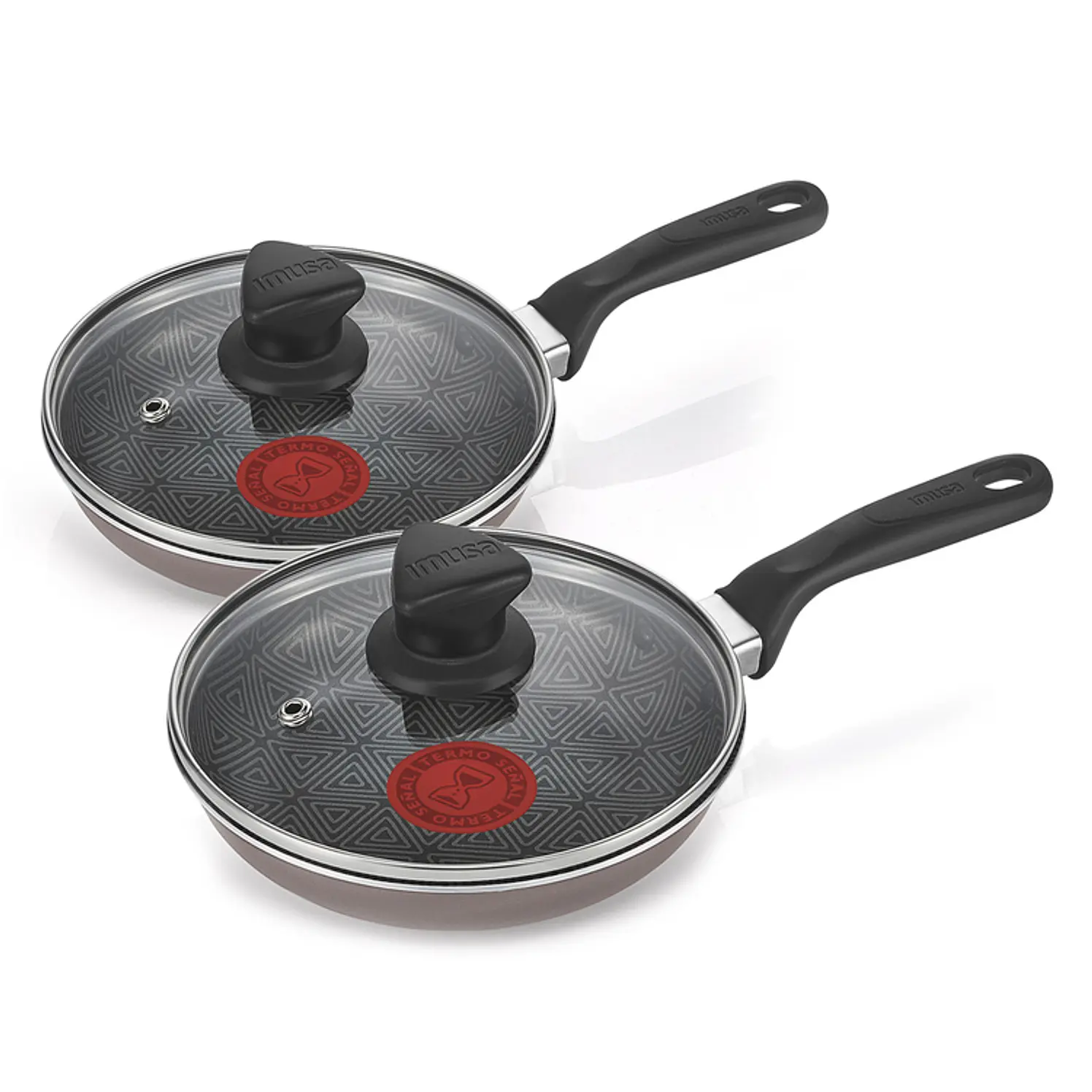 Juego de Cacerolas Imusa Tapa De Vidrio Talent 14 cm Mango