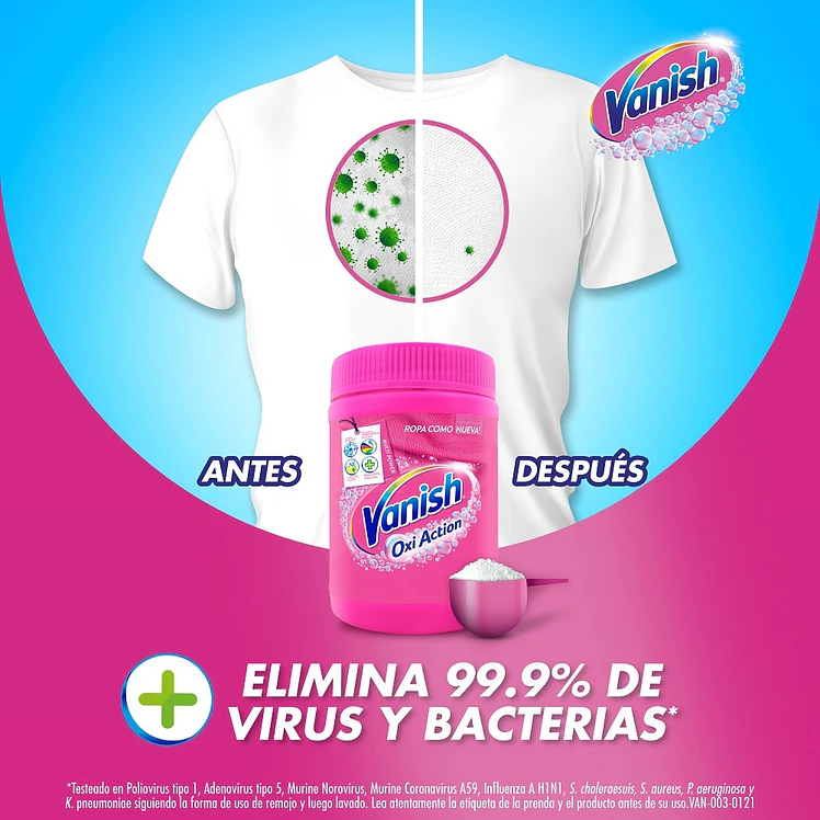 Quita Manchas Vanish Polvo Rosa 450 G 3