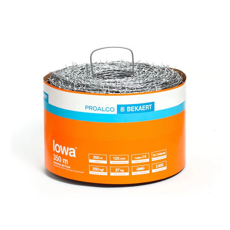Alambre de Puas Proalco Lowa Calibre 12.5 x 350 m