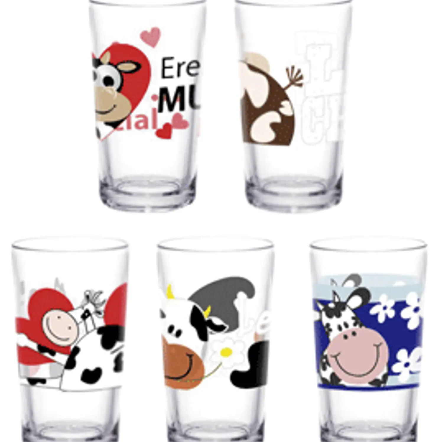 Vaso Cristar Siena Bebidas Decorado Vacas