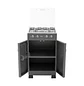Estufa Piso Haceb 4 Puestos Gas Natural Gabinete Vidrio Gris - Miniatura 2