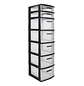 Gavetero Organizador 7 Niveles Negro Multiusos Mq - Miniatura 1