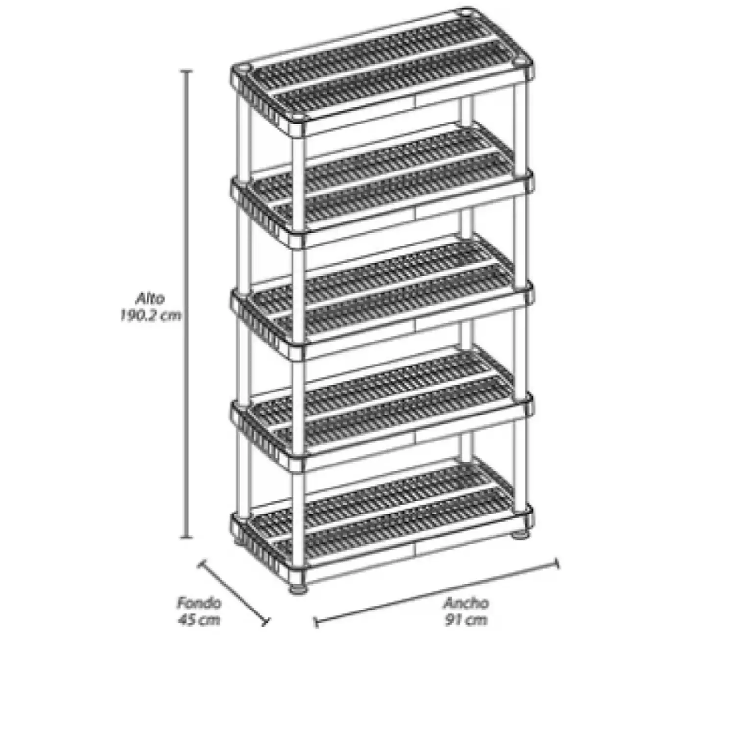 Estanteria Vent 5 Niveles Rimax 2