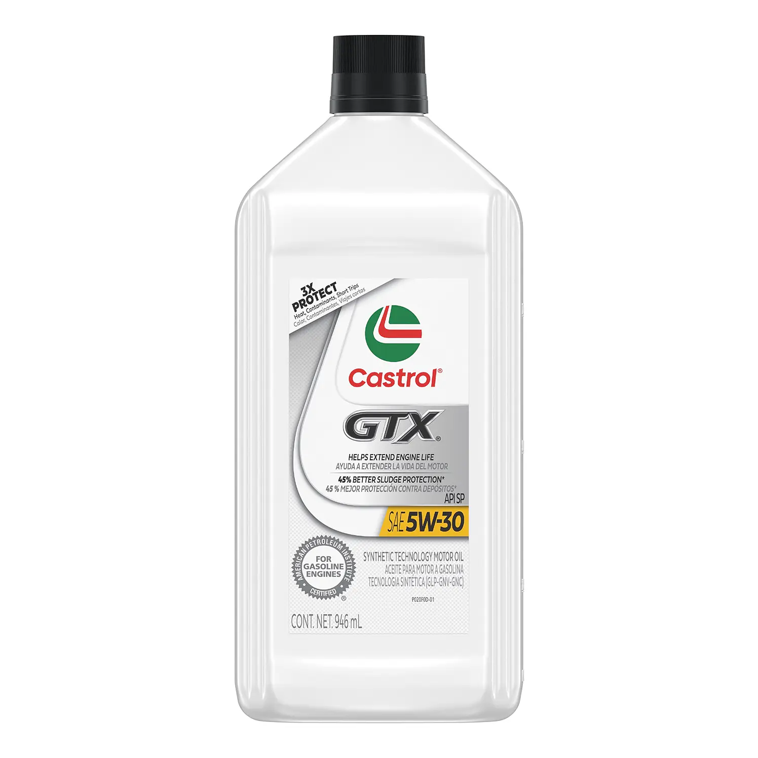 Aceite Castrol GTX 5W30 x 946 ml Caja x 6 und