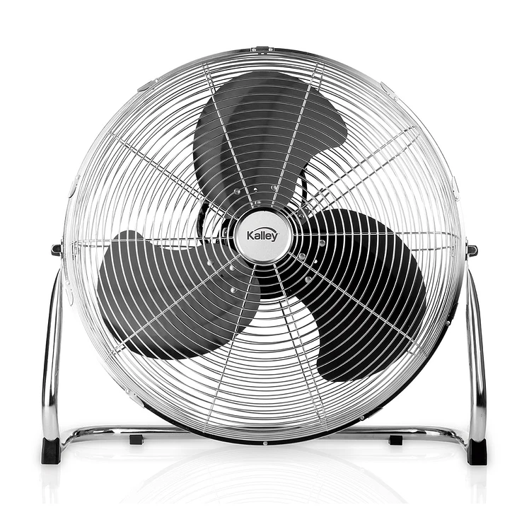 Ventilador Alta Potencia Negro y Plateado Kalley K VP20HS 1