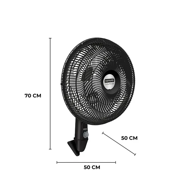 Ventilador Samurai Turbo Power De Pared Negro 2