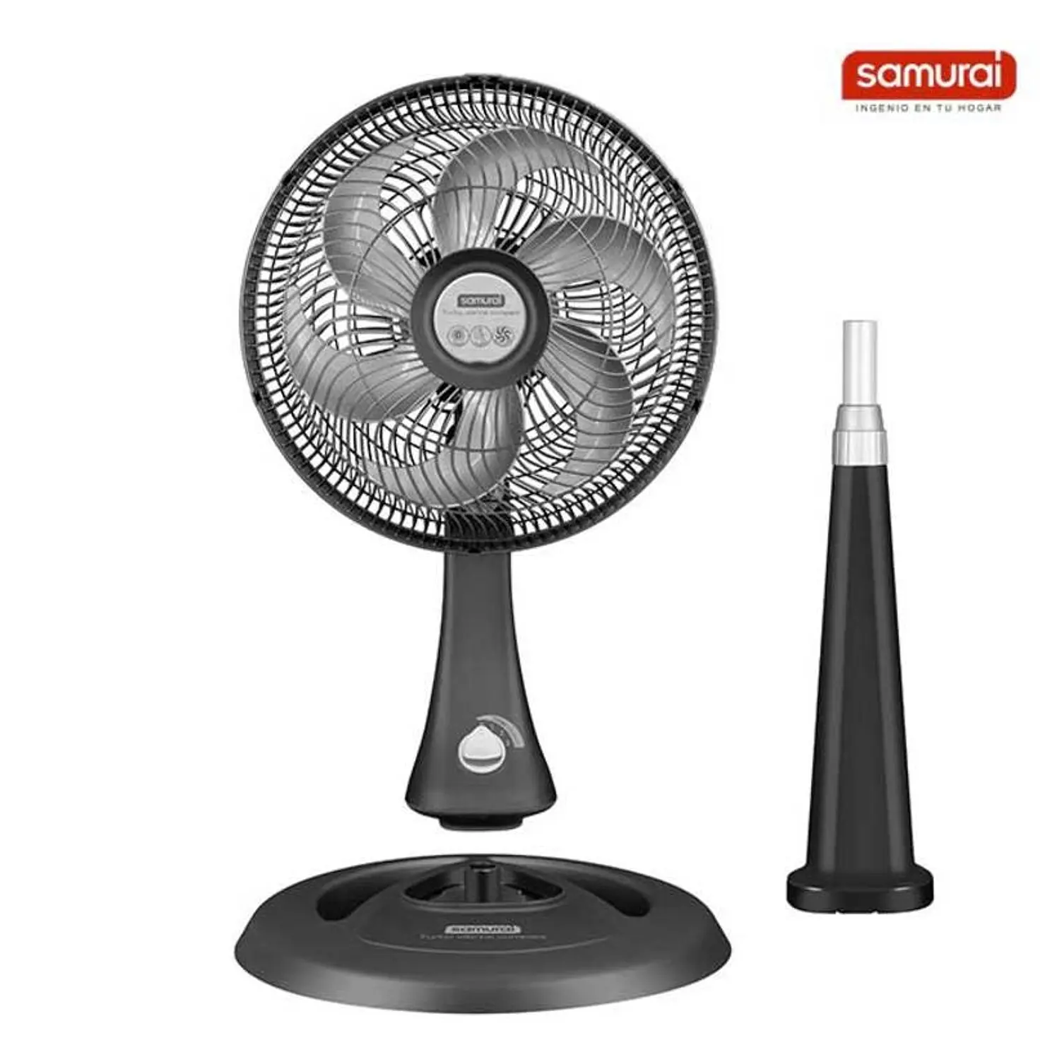 Ventilador SAMURAI Turbo Silence Compact 2 en 1 Negro 1