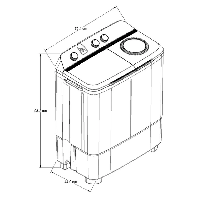 Lavadora Acros Semiautomática CS10 kg ALD103 pulgB 4