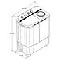 Lavadora Acros Semiautomática CS10 kg ALD103 pulgB - Miniatura 4