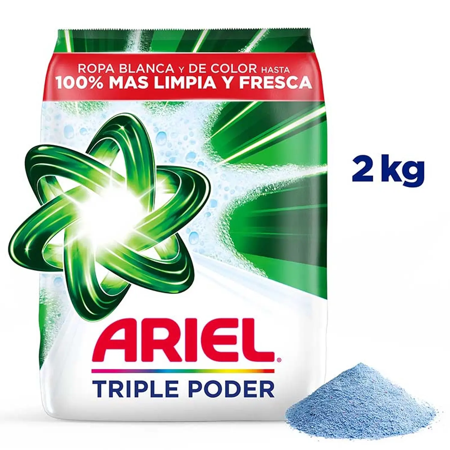 Detergente En Polvo Ariel Oxi Poder Jabón 2 kg