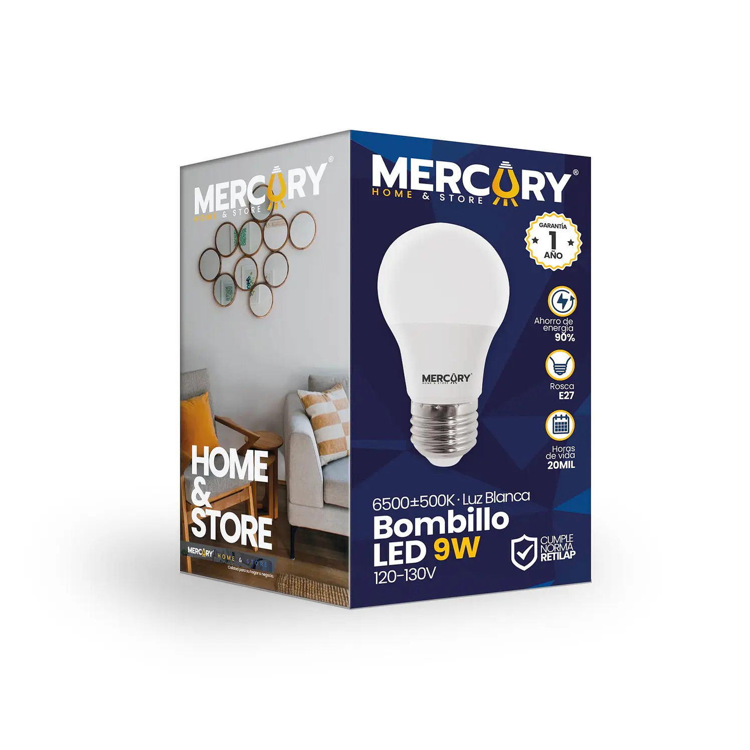 Bombillo led 9 W e27 6500k alta calidad 90lumensxw ibl06 2