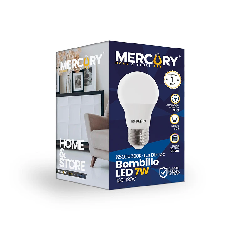 Bombillo Led Mercury 7 W E27 6500k 90lumens W Ibl30 3