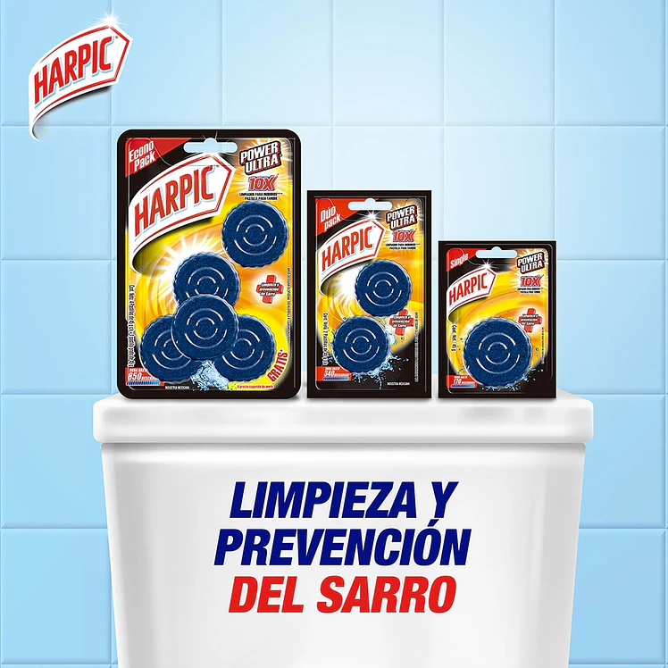 Desinfectante Para Inodoros Harpic Pastillas Azules 5 und 2