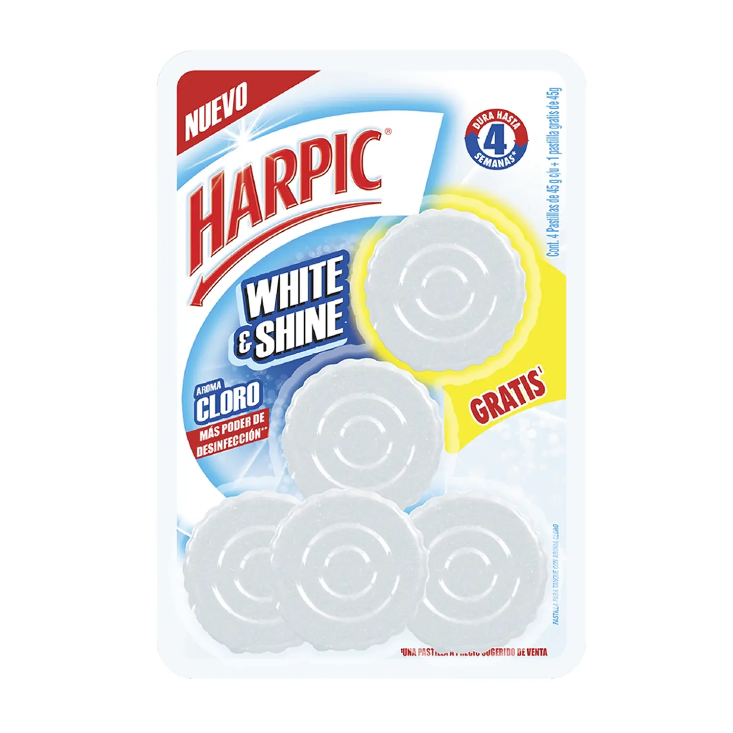 Pastillas para Inodoros Harpic Desinfectante x 5 und