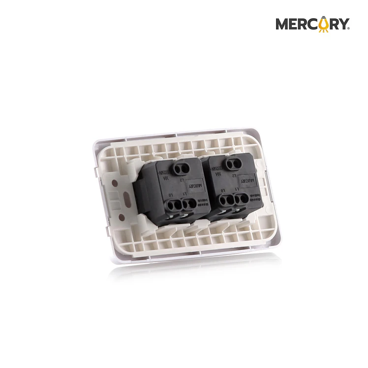 Interruptor doble conmutable Mercury blanco 118Z 02 ETI09 2